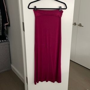 Maroon maxi skirt